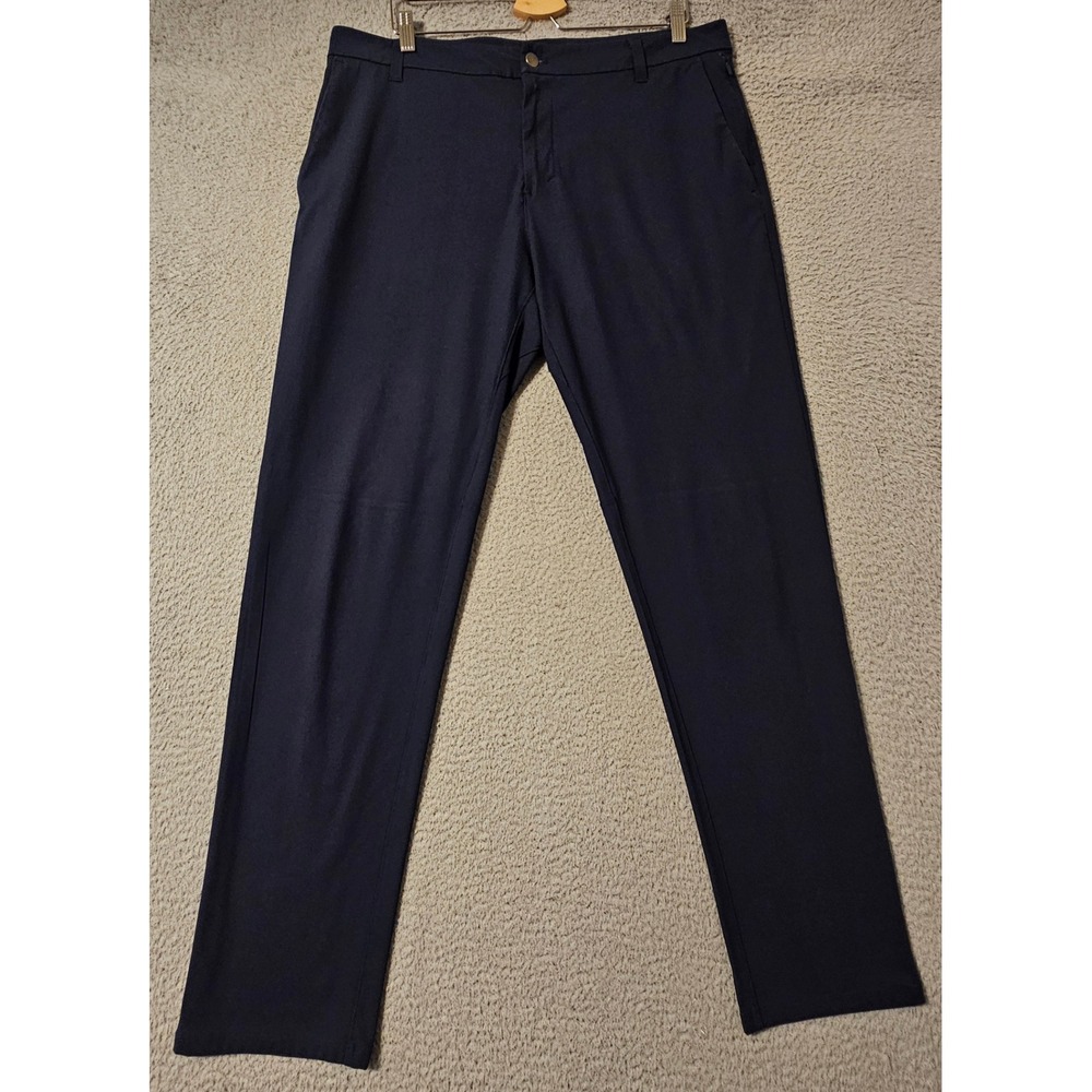 Lululemon Commission Pant Classic Navy Blue Warpstreme Mens 36 x 33" LM5AEYS